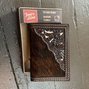 Tony Lama Brown Tri-Fold Wallet